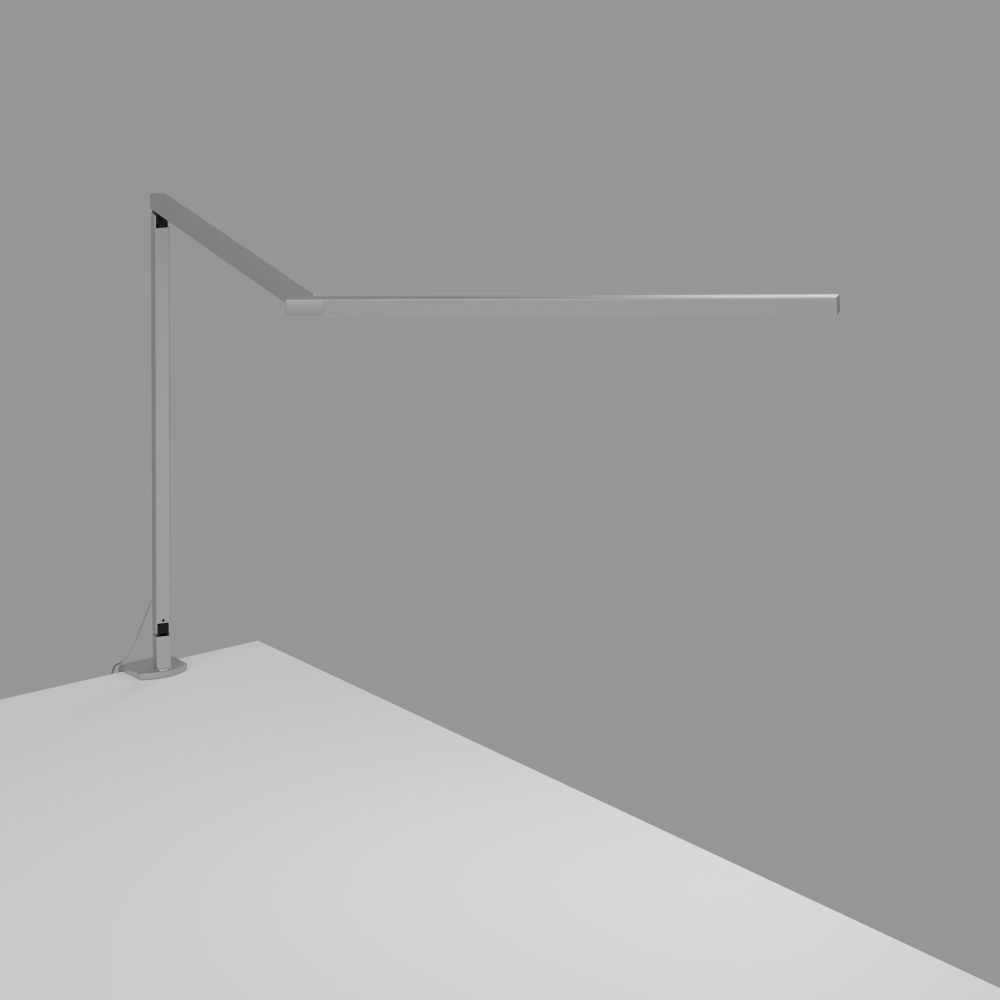 Koncept Lighting ZBD3000-SIL-PRO-2CL Z-Bar Pro LED Desk Lamp Gen with desk clamp (Silver)